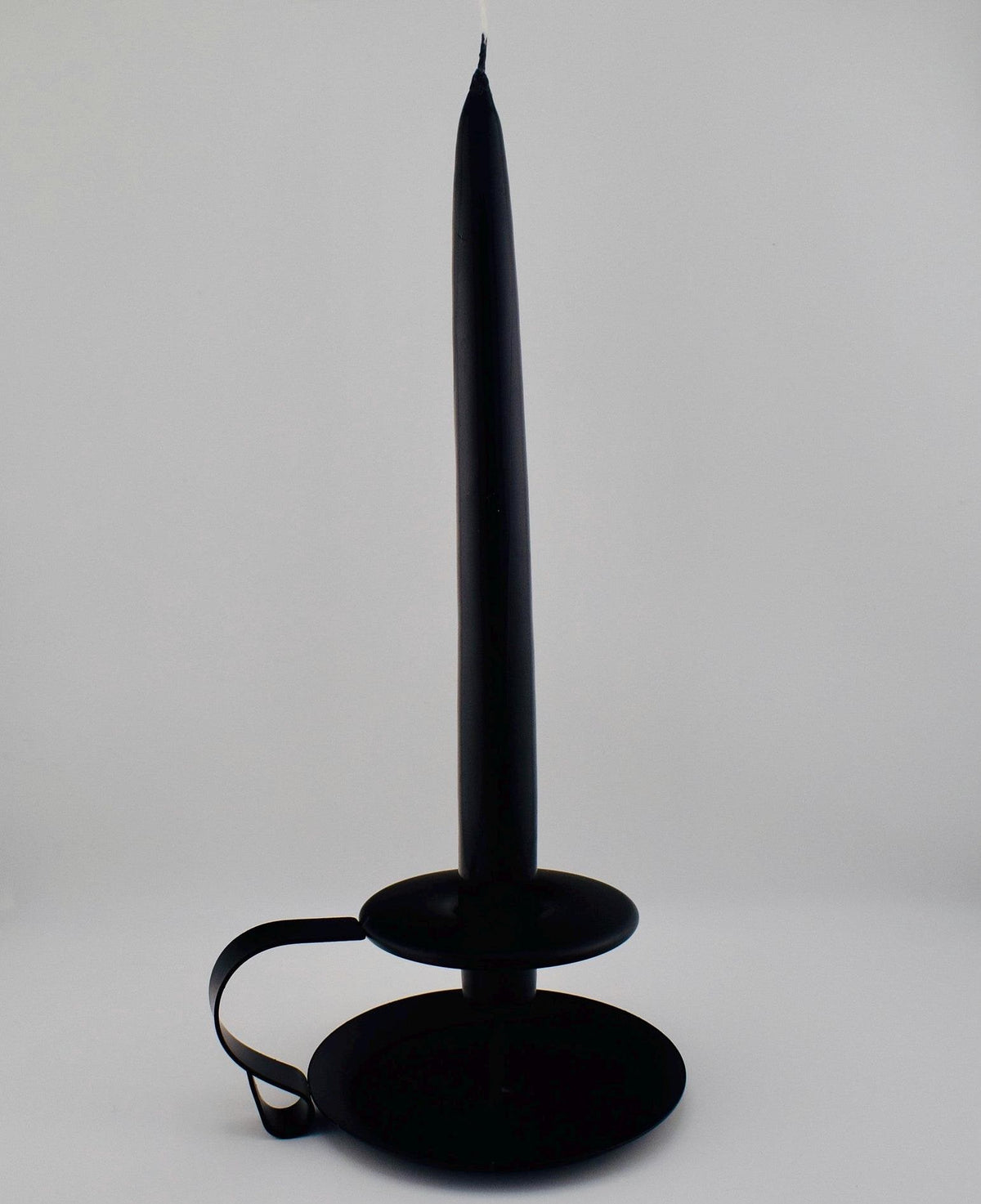 Set of 3 Black or Red coated beeswax hand dipped taper candles, free delivery, handmade in Dorset, UK