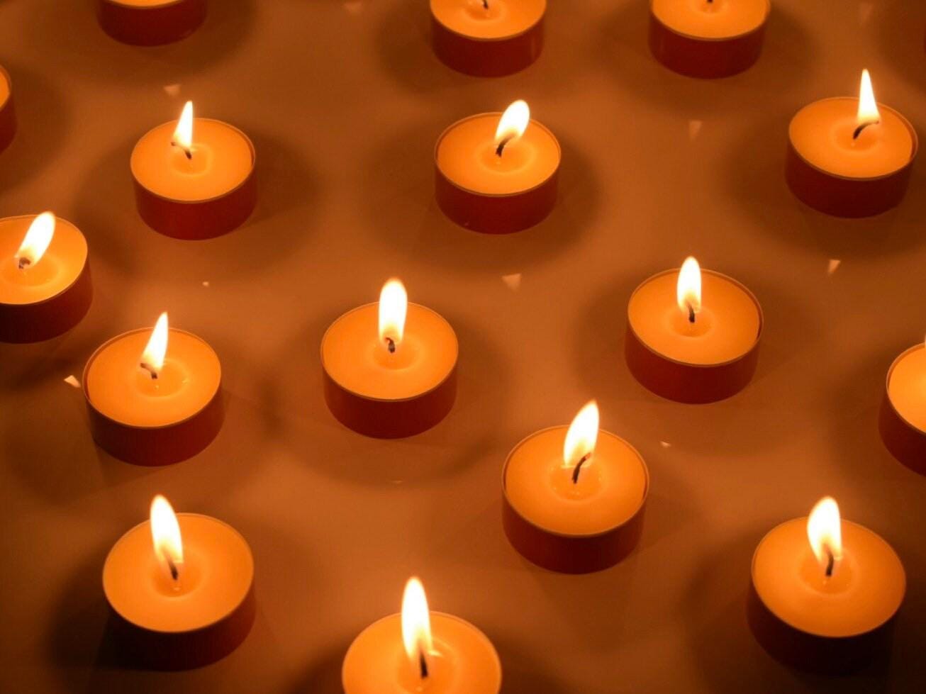 Scented handmade beeswax tealights