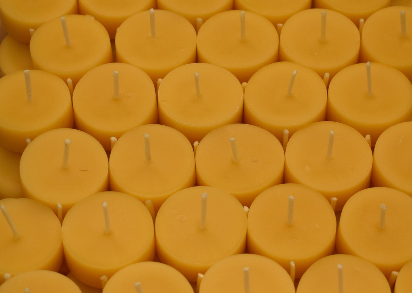 Straight from the bees, Premium handmade beeswax tealights candles Refills, Yellow beeswax. Cotton wick