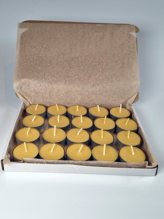 FREE DELIVERY- Scented handmade beeswax tealights, Tea lights, pure cotton wicks, no paraffin Letterbox packaging Premium quality