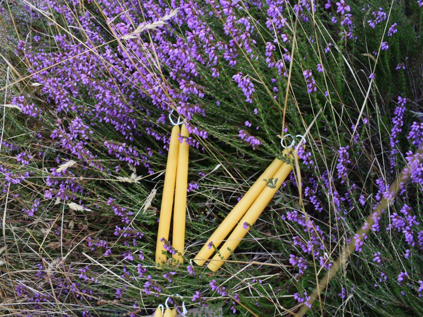 Hand dipped taper candles - Pure raw Dorset beeswax
