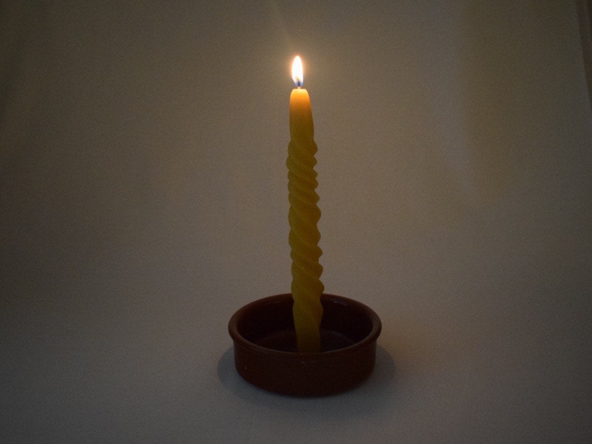 Hand-Dipped Beeswax Taper Candles – Set of 2 | Natural & Eco-Friendly
