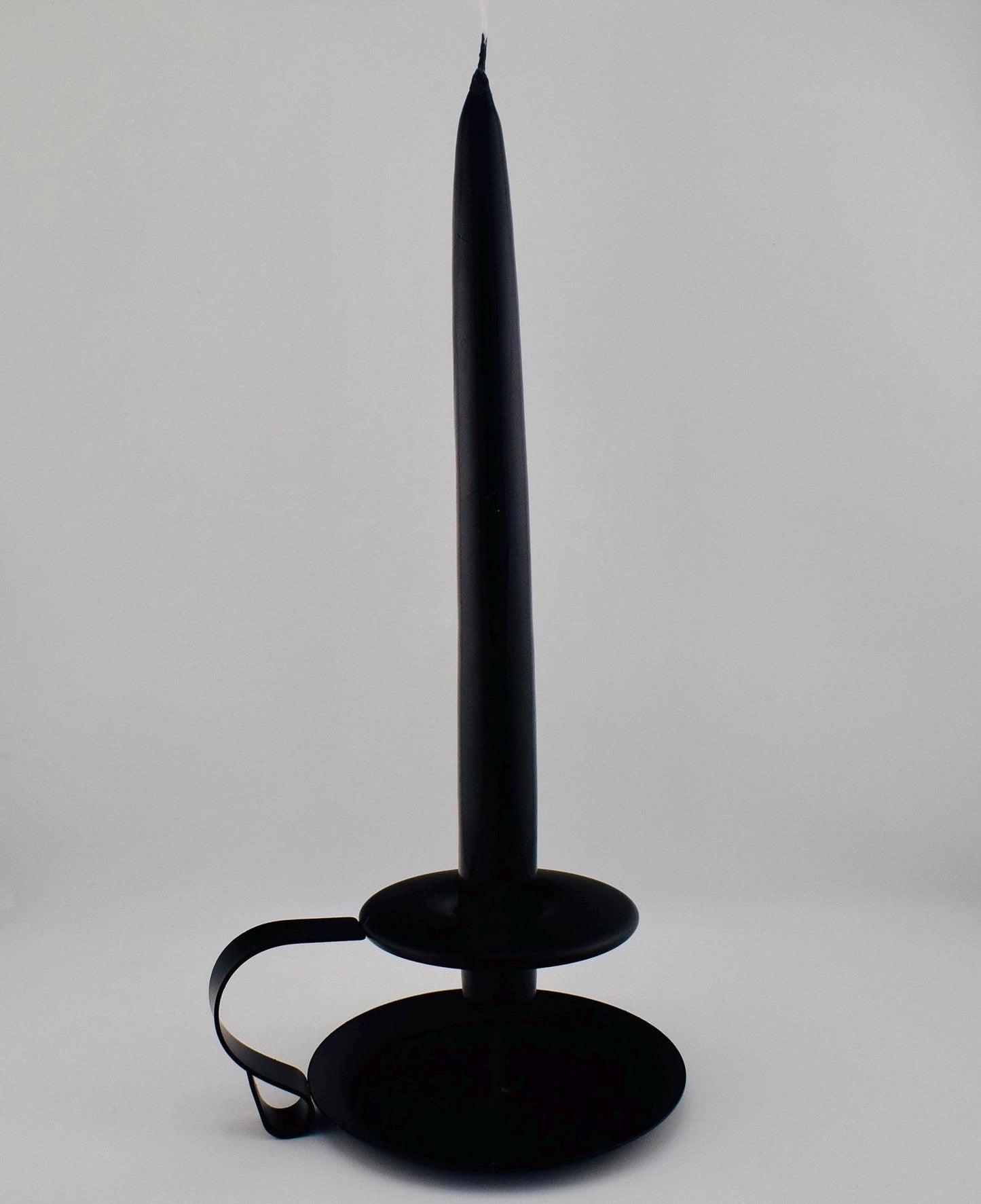 Set of 3 Black or Red coated beeswax hand dipped taper candles, free delivery, handmade in Dorset, UK