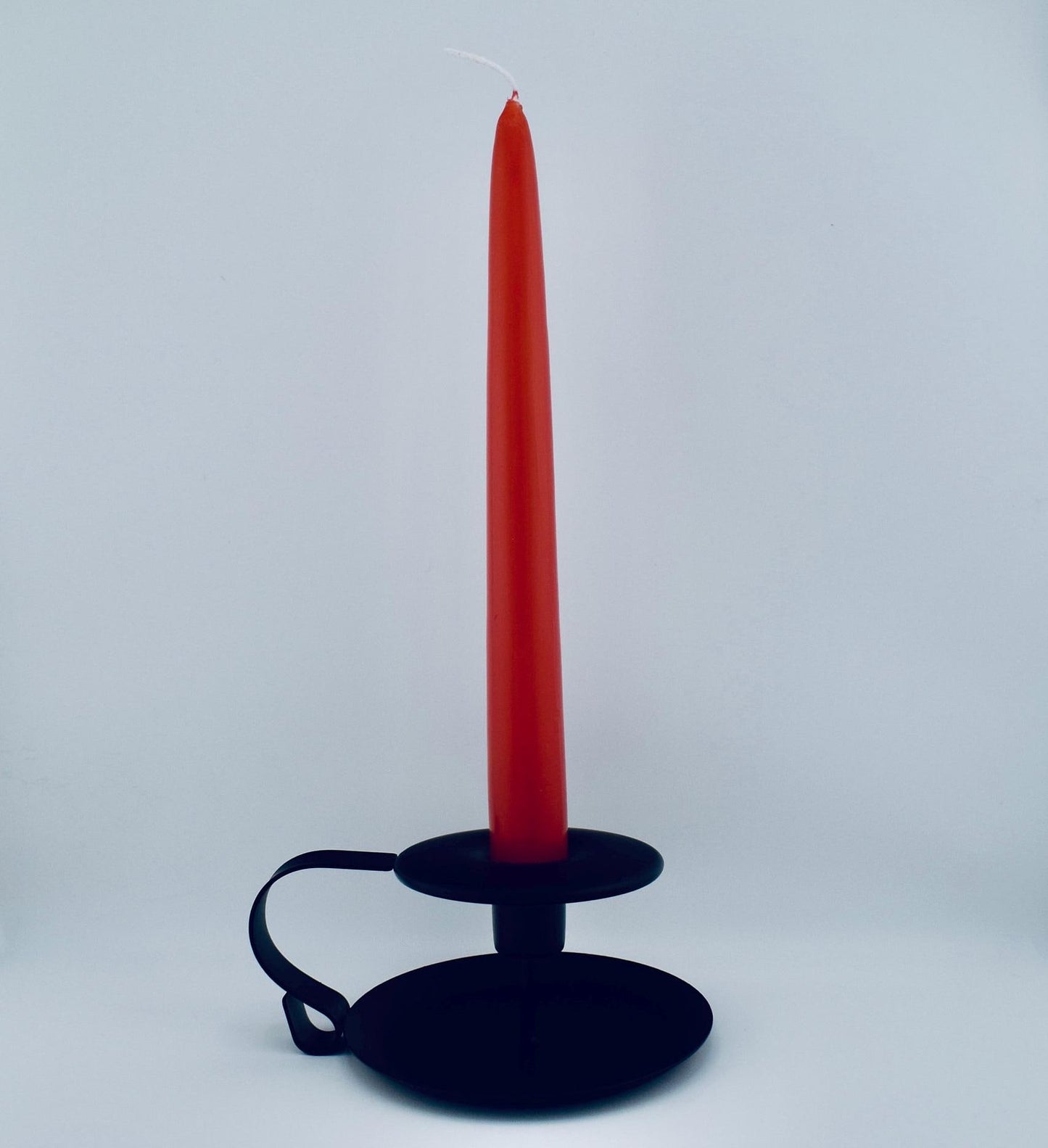 Set of 3 Black or Red coated beeswax hand dipped taper candles, free delivery, handmade in Dorset, UK