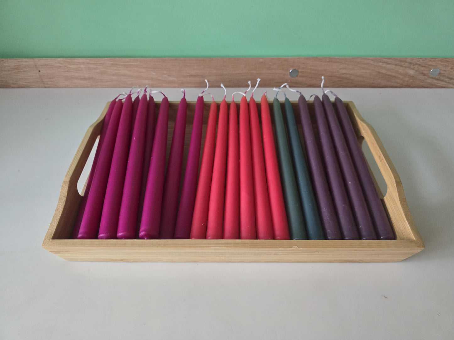 Handcrafted Coloured Beeswax Taper Candles | Locally Sourced & Eco-Friendly | Natural Elegance for Any Occasion