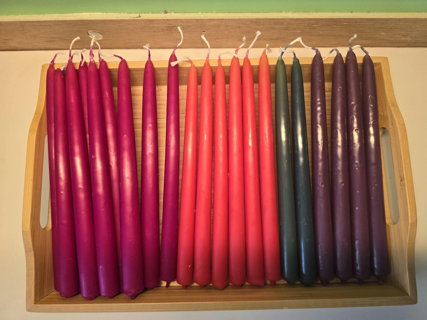 Handcrafted Coloured Beeswax Taper Candles | Locally Sourced & Eco-Friendly | Natural Elegance for Any Occasion